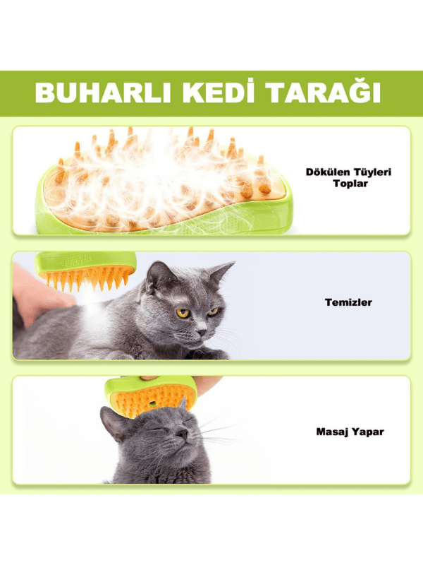 PatiliHarikalar Brush – Silikon Masajlı Tüy Toplama Tarağı