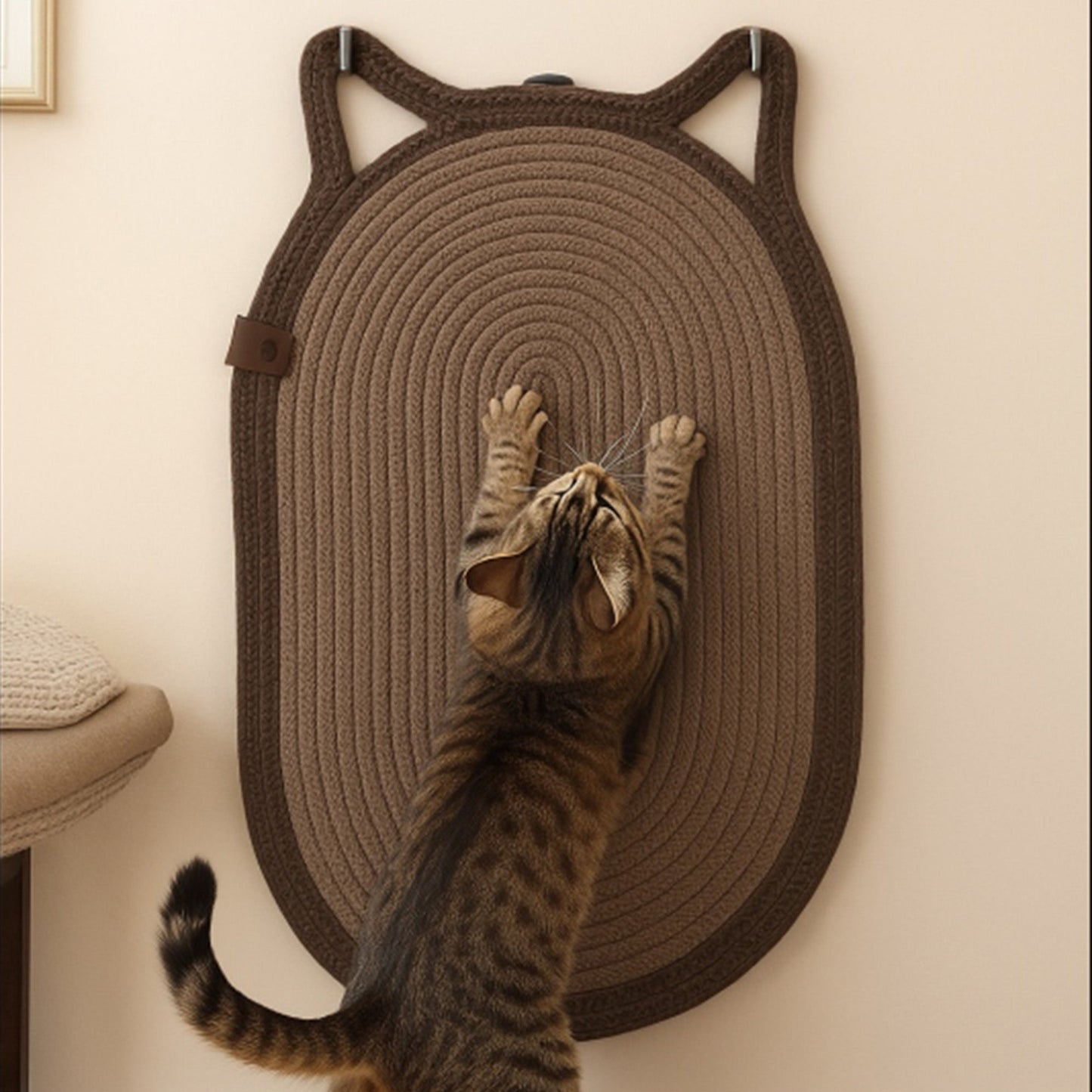 PatiliHarikalar Dekoratif Kedi Kulaklı Tırmalama Paspası