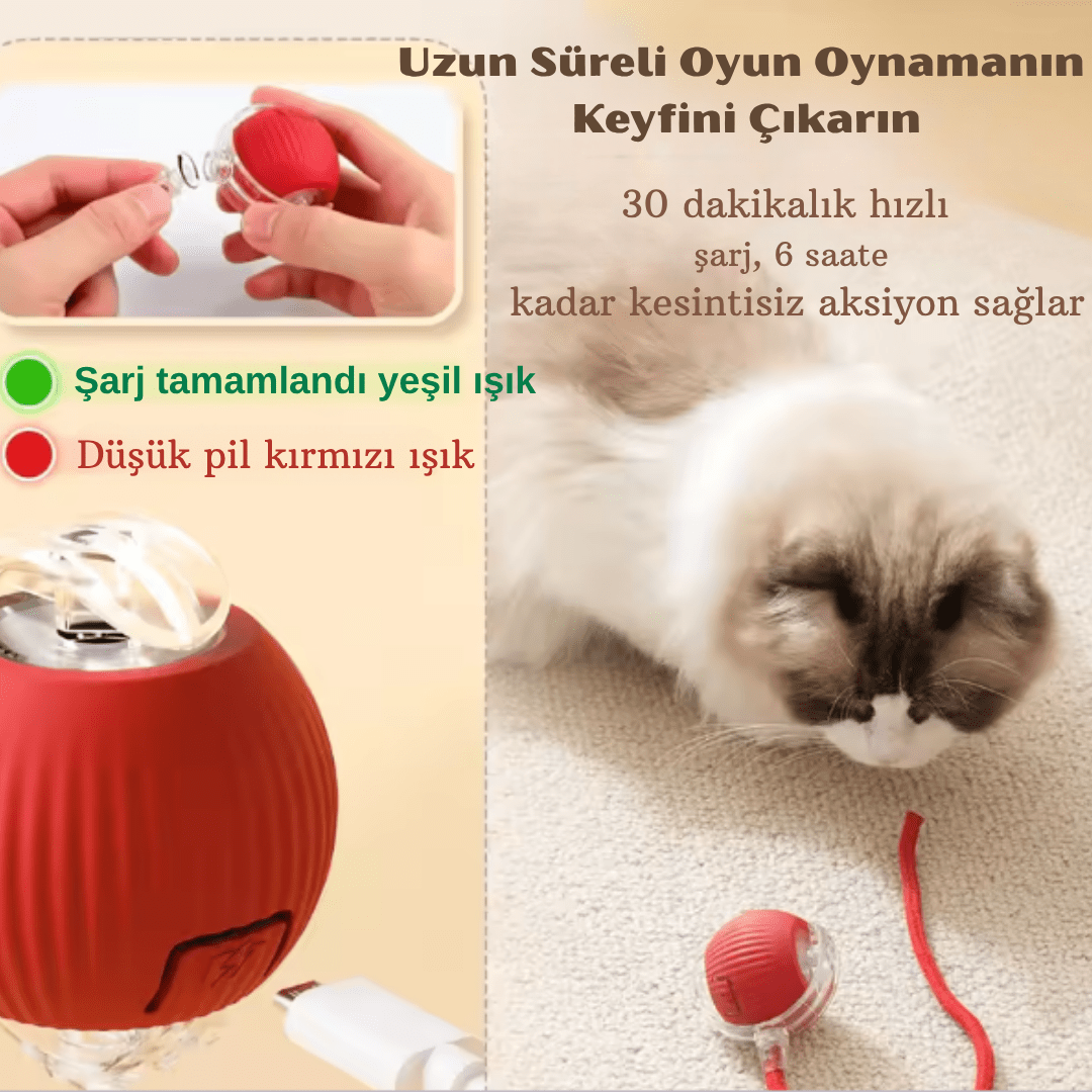 PatiliHarikalar Işıklı Otomatik Hareket Eden Top