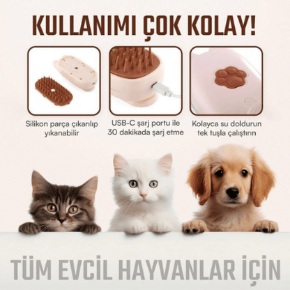 PatiliHarikalar Sağlıklı Tüyler İçin Masaj Etkili Bakım Fırçası