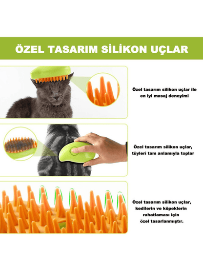 PatiliHarikalar Brush – Silikon Masajlı Tüy Toplama Tarağı