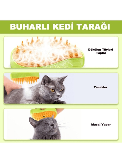 PatiliHarikalar Brush – Silikon Masajlı Tüy Toplama Tarağı