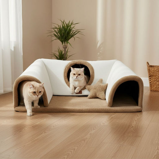 PatiliHarikalar Oyunlu, Yumuşak ve Konforlu Lüks Kedi Tüneli Yatağı